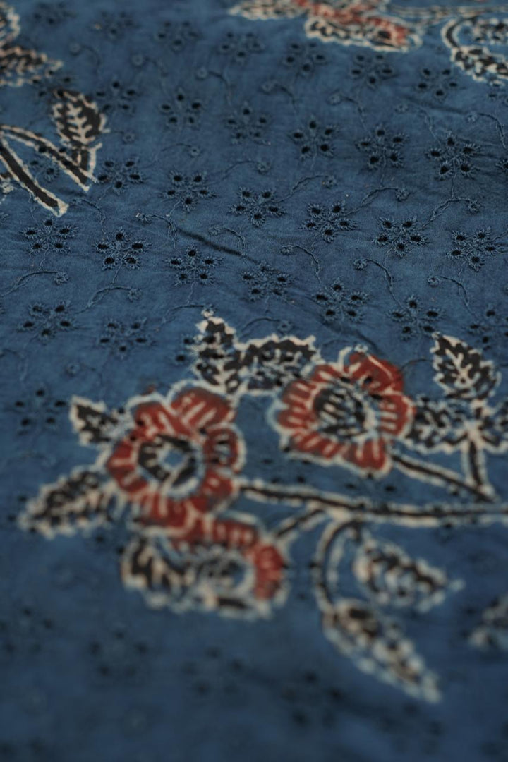 Hakoba Cotton Material TRF4360 Print 2 Indigo