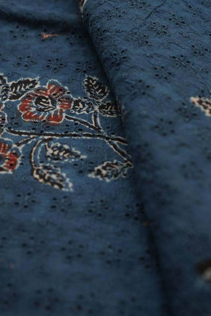 Hakoba Cotton Material TRF4360 Print 2 Indigo