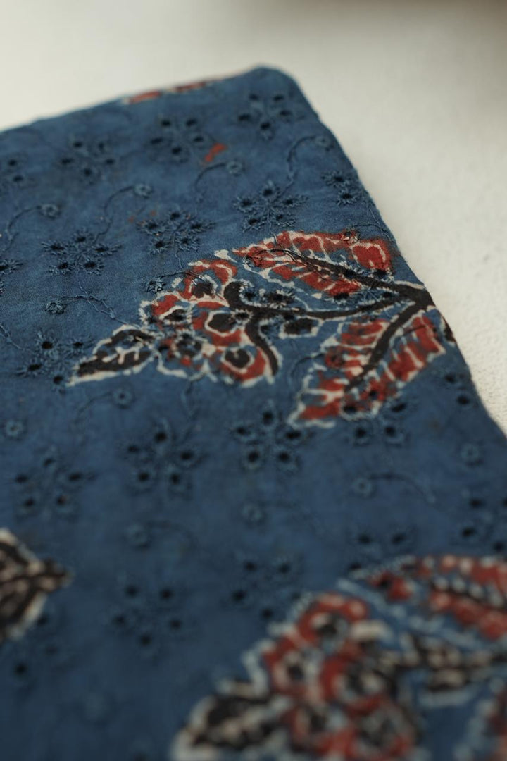 Hakoba Cotton Material TRF4360 Print 3 Indigo