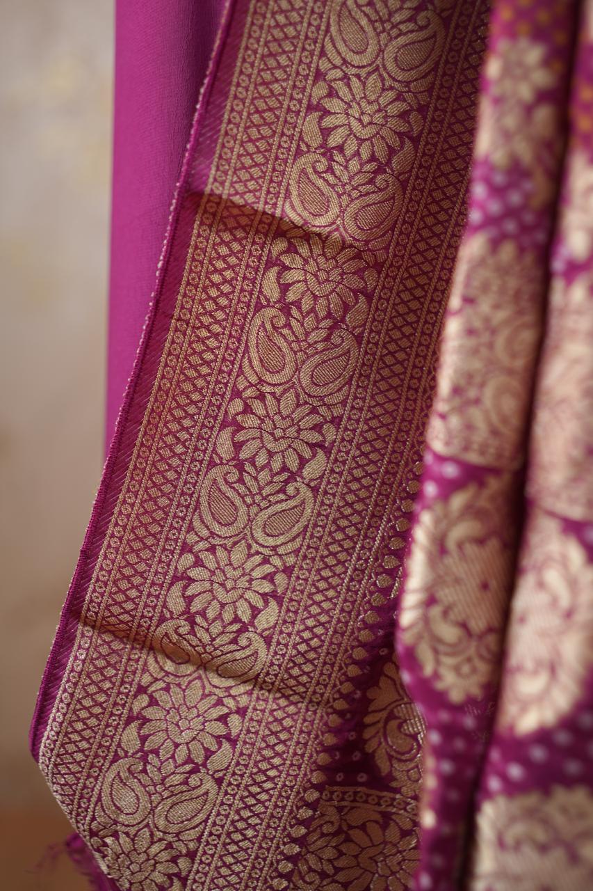 Crepe Salwar with Banarasi Duppatta TSS4409