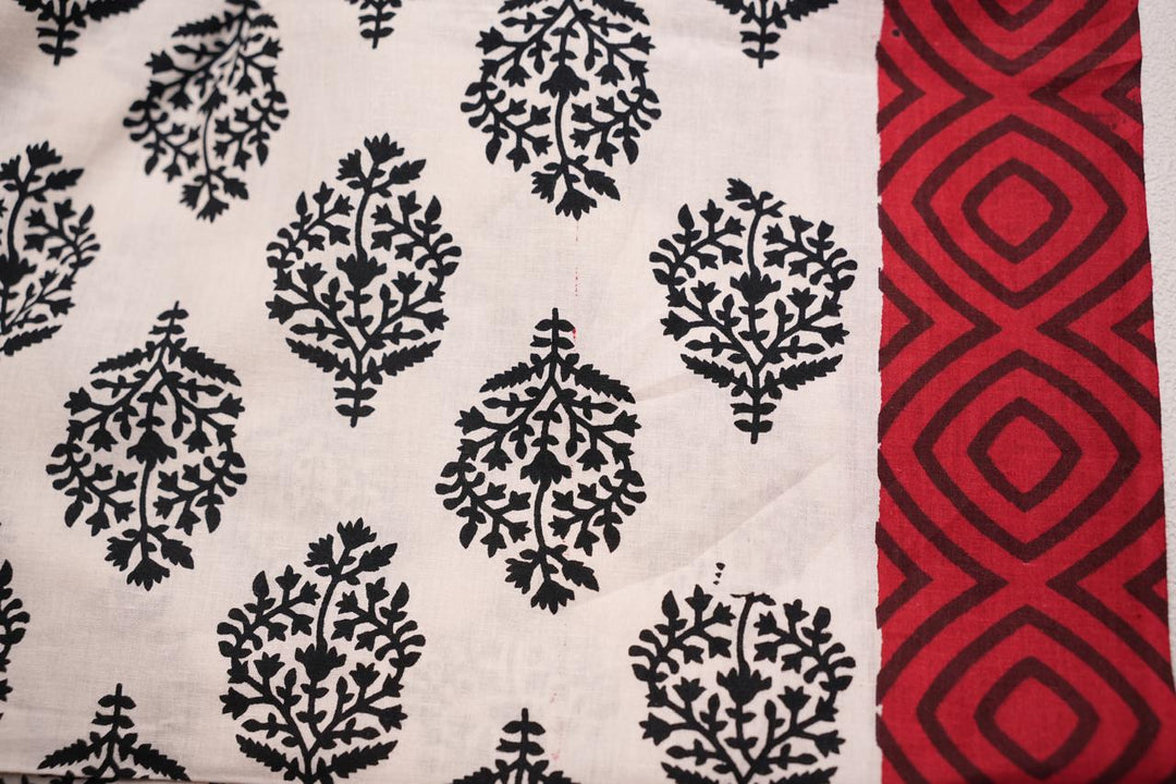 Damask Print Cotton Material TRF4453