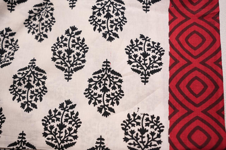 Damask Print Cotton Material TRF4453