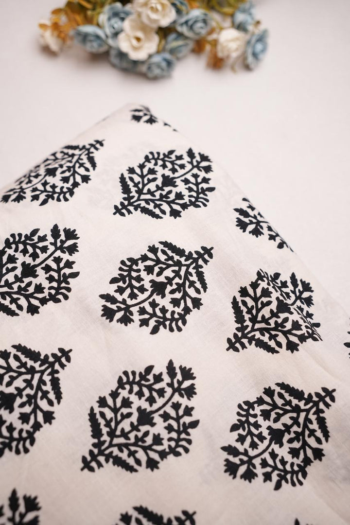 Damask Print Cotton Material TRF4453