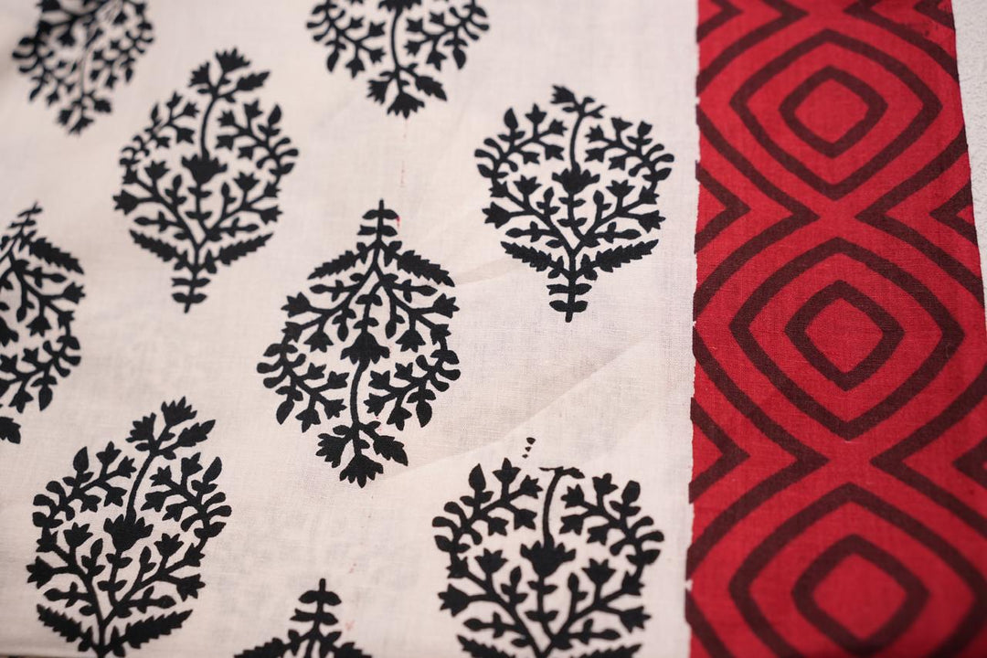 Damask Print Cotton Material TRF4453