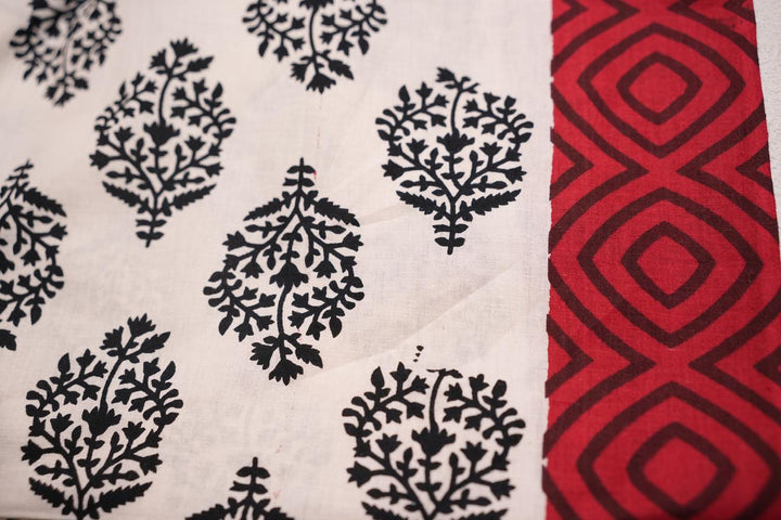 Damask Print Cotton Material TRF4453
