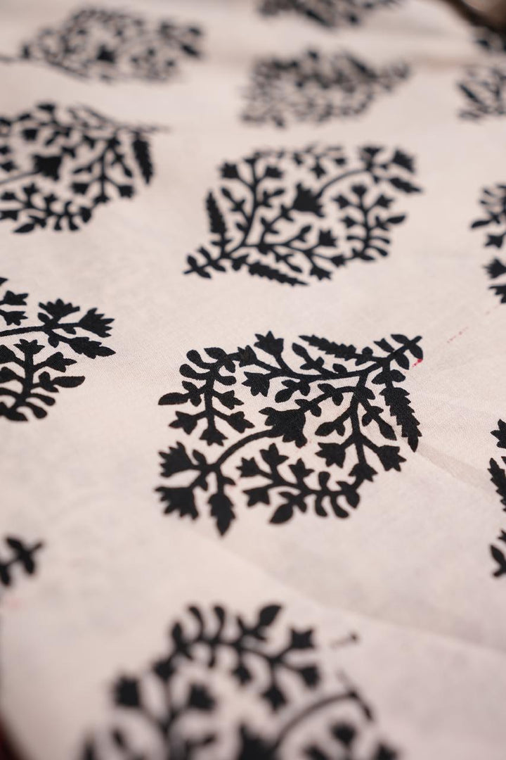 Damask Print Cotton Material TRF4453