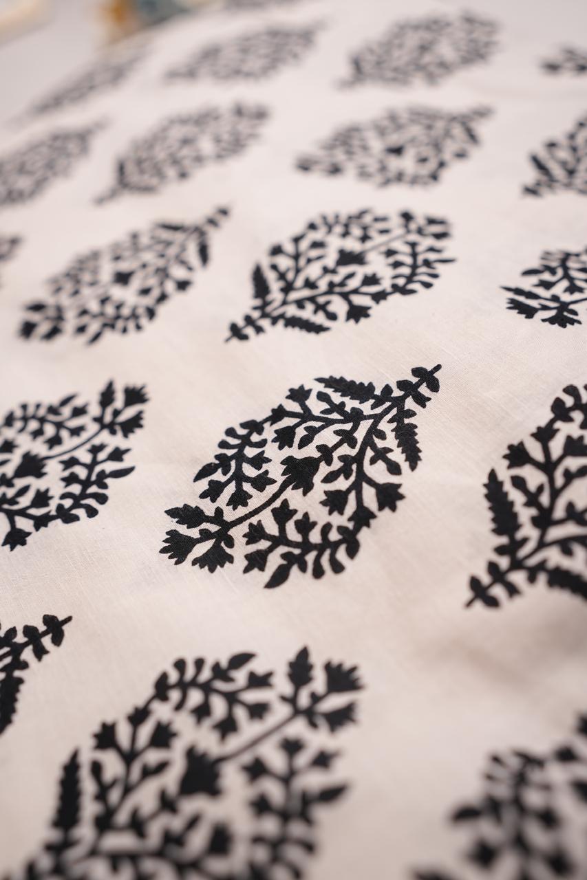 Damask Print Cotton Material TRF4453