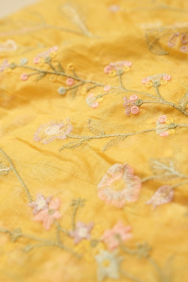 Chanderi Material TRF4490 Thread Work
