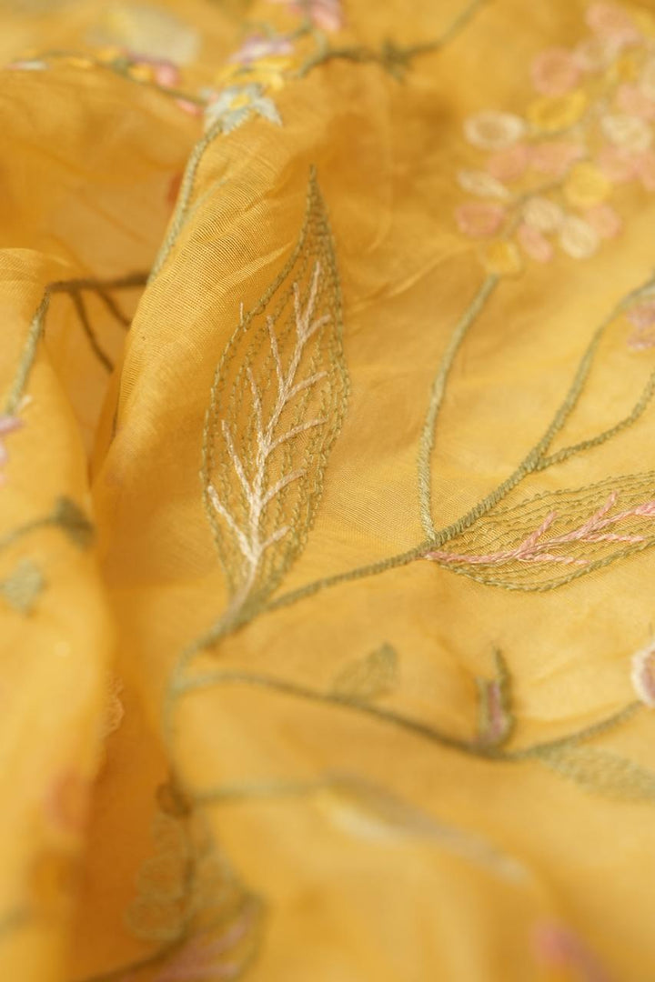 Chanderi Material TRF4490 Thread Work