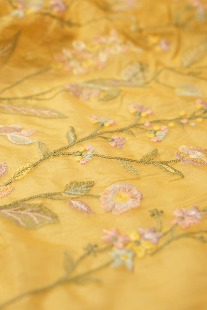 Chanderi Material TRF4490 Thread Work