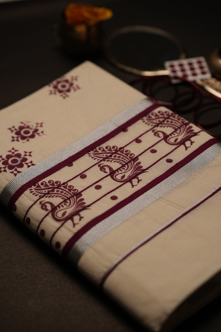 Kerala Cotton Saree TSA734