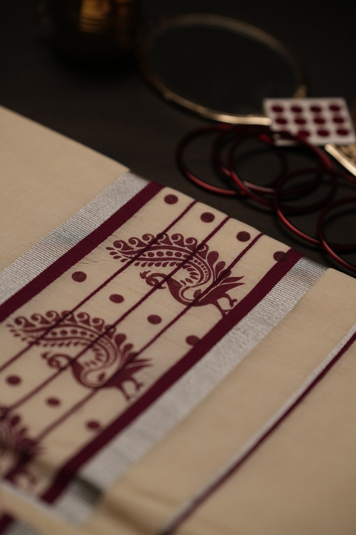 Kerala Cotton Saree TSA734