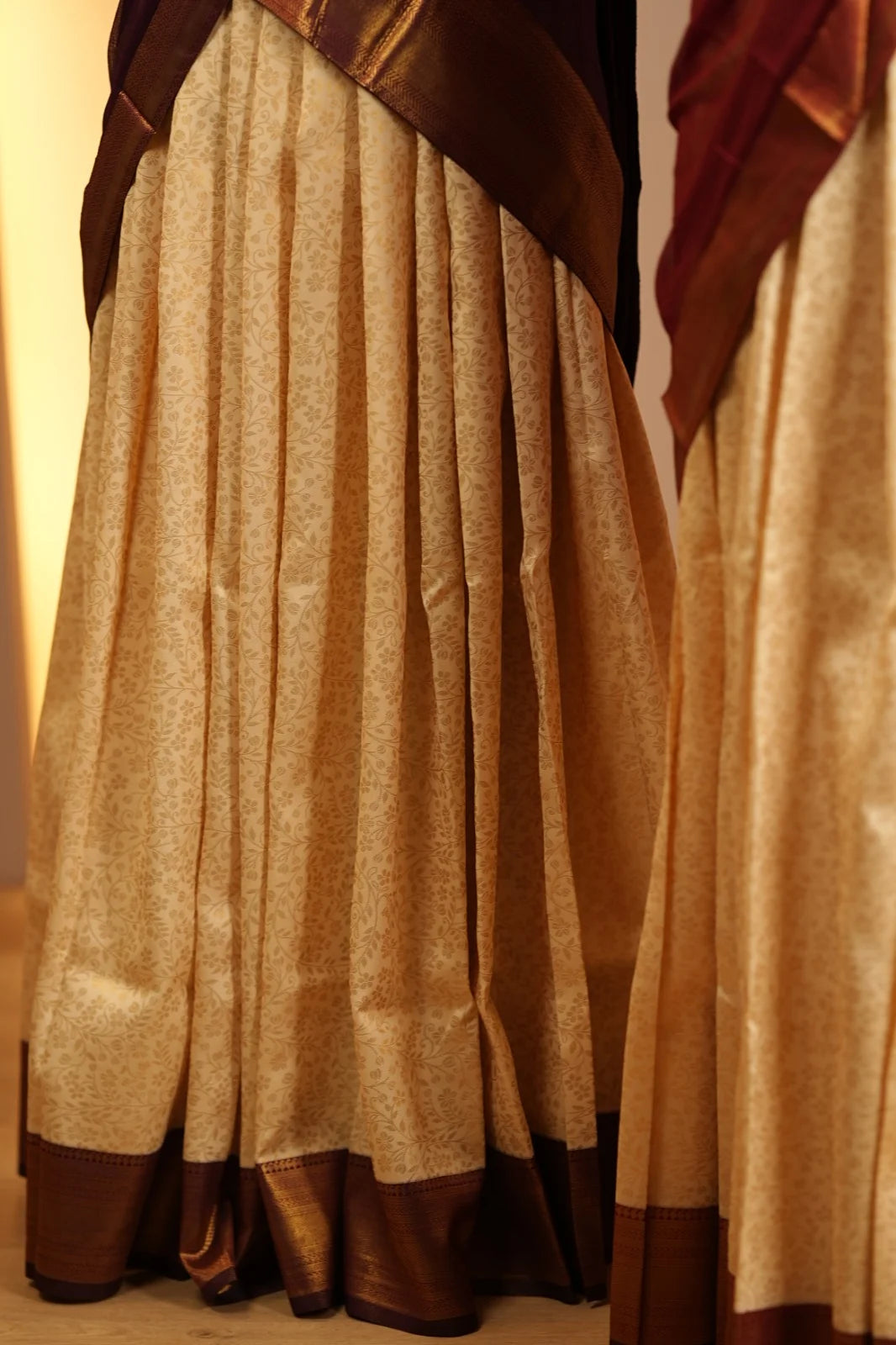 Semi Silk Unstitched Dhawani TDN01095