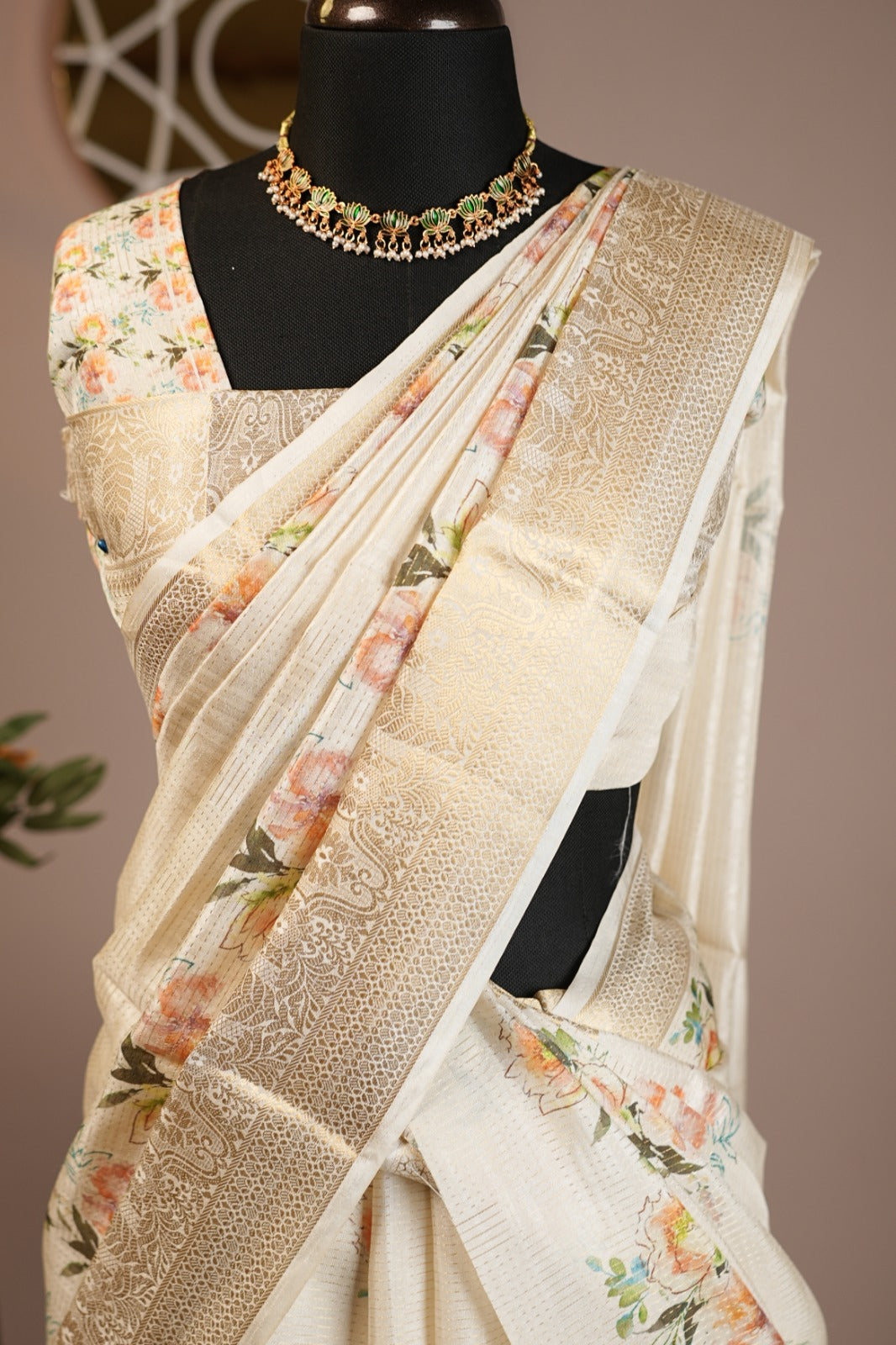Semi Silk Unstitched Dhawani TDN775