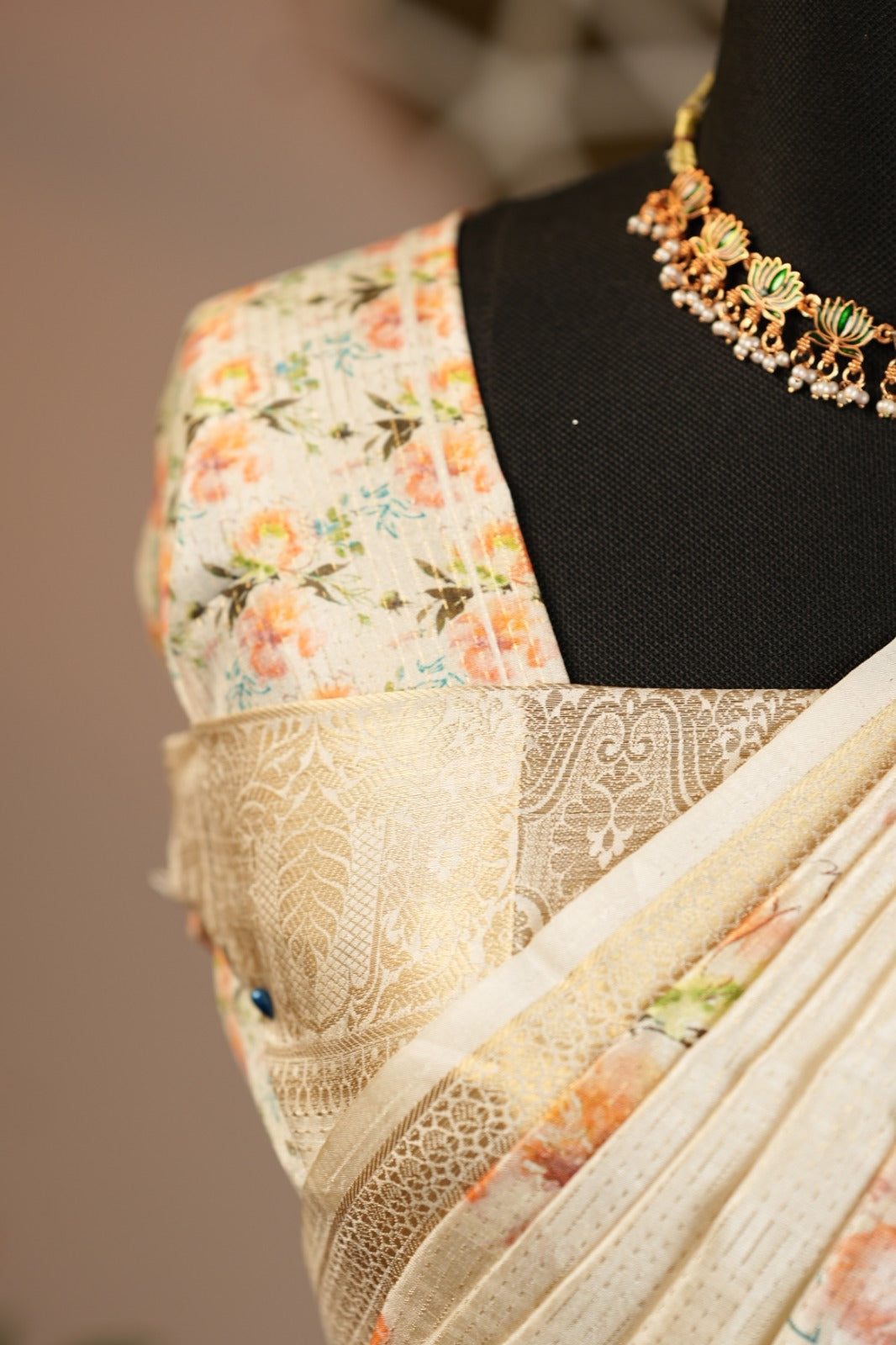 Semi Silk Unstitched Dhawani TDN775