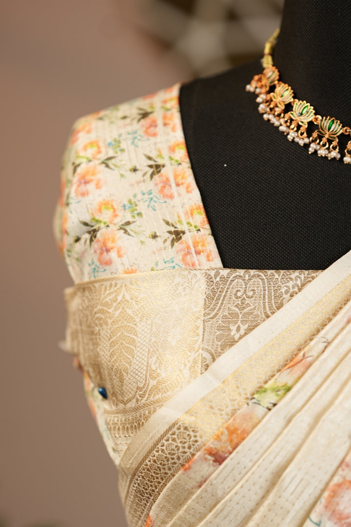 Semi Silk Unstitched Dhawani TDN775