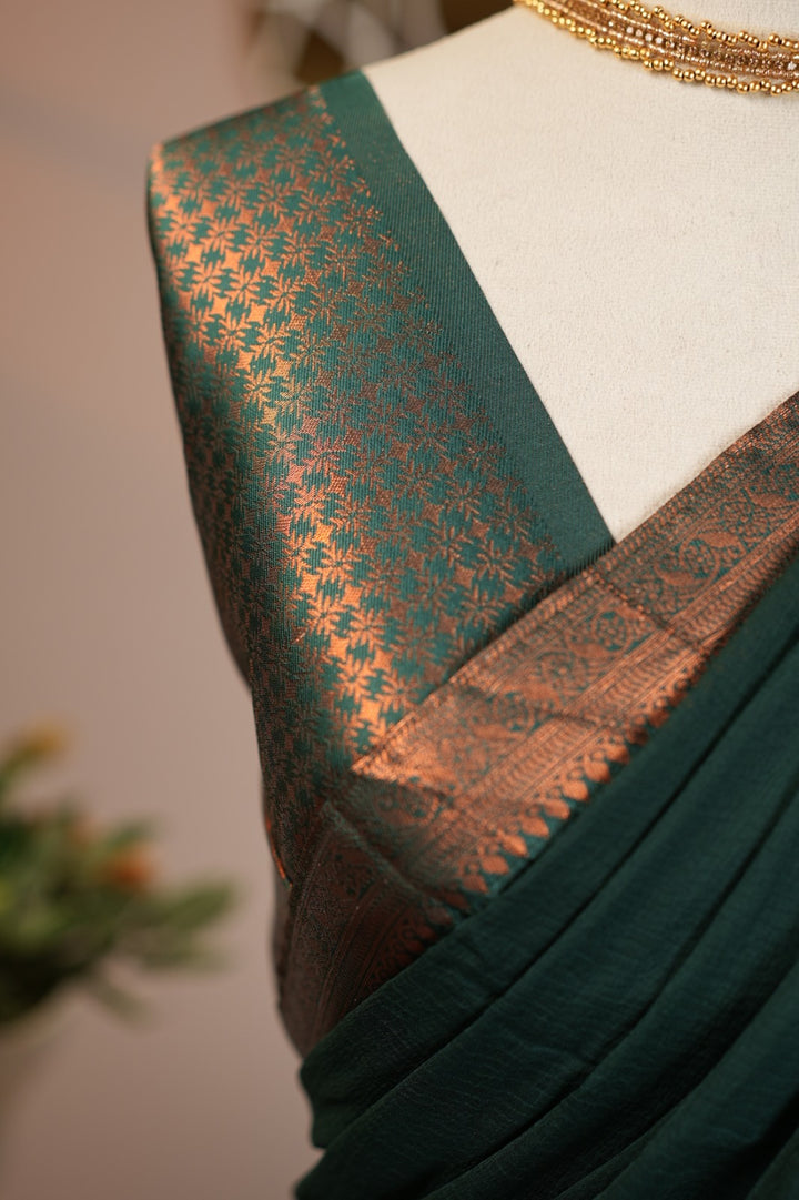 Semi Silk Unstitched Dhawani TDN777