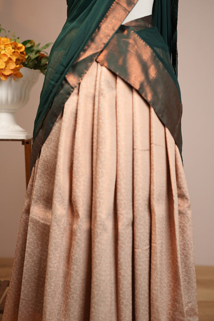 Semi Silk Unstitched Dhawani TDN777