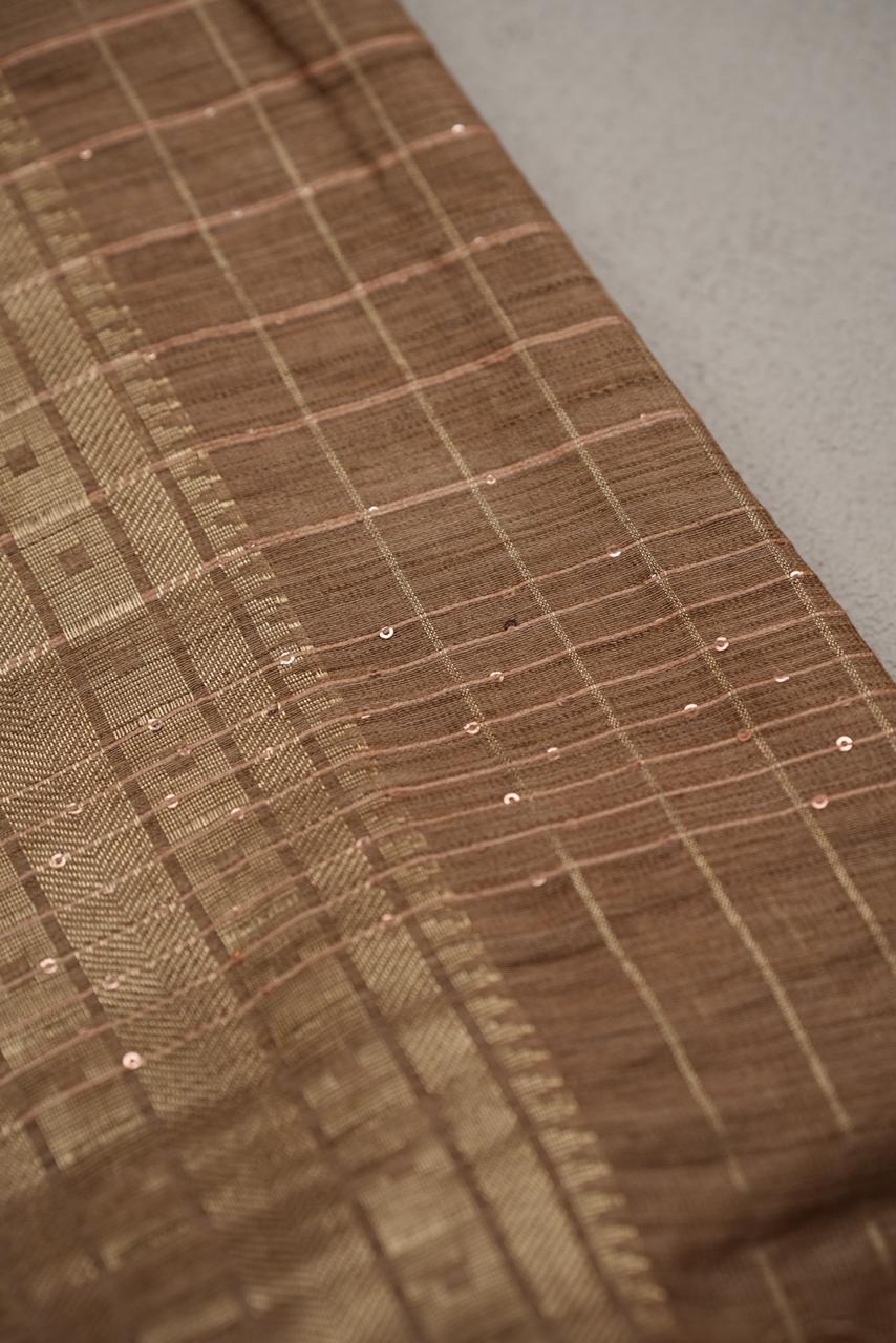 Linen Cotton Saree TSA860