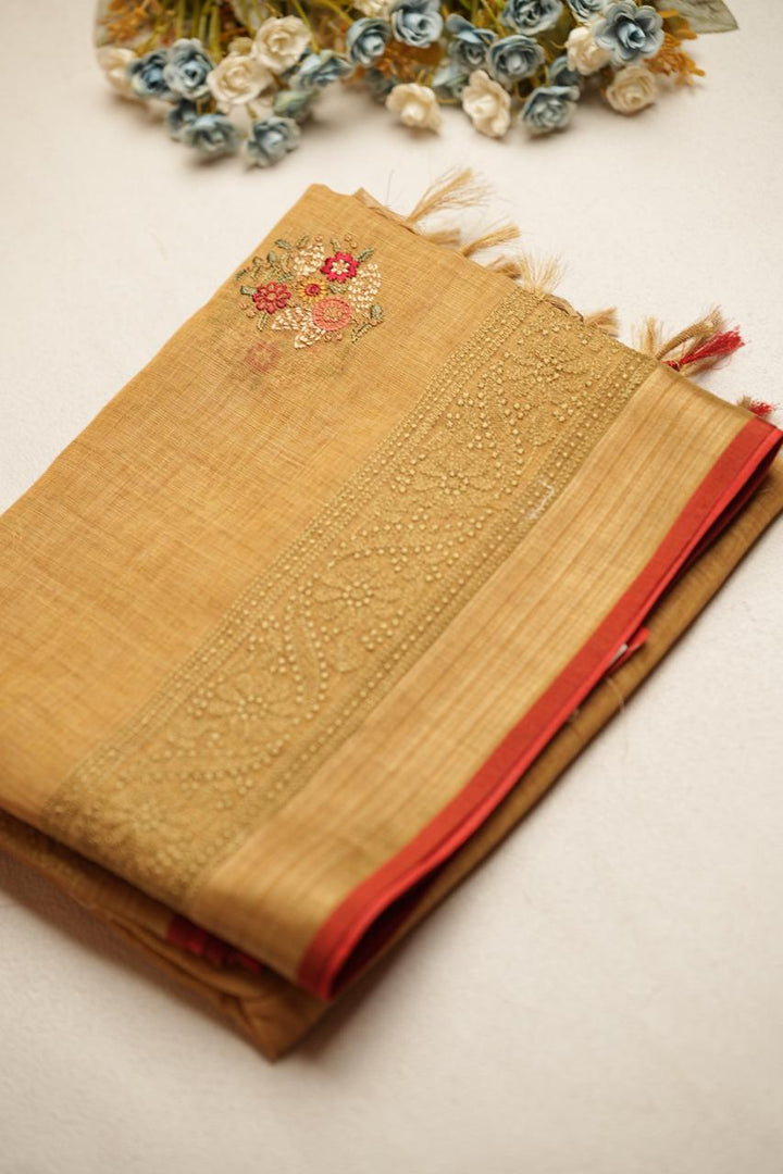 Linen Tissue Saree TSA4623