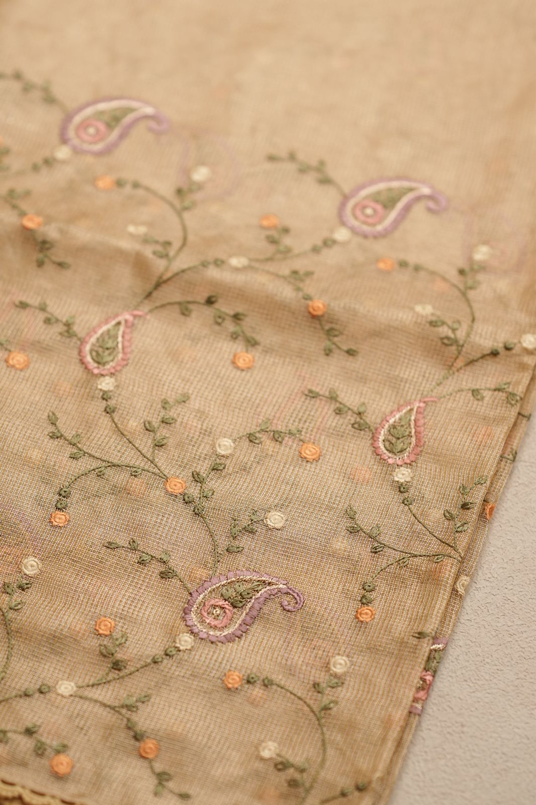 Tissue Net Saree TSA4668 Mustard Yellow