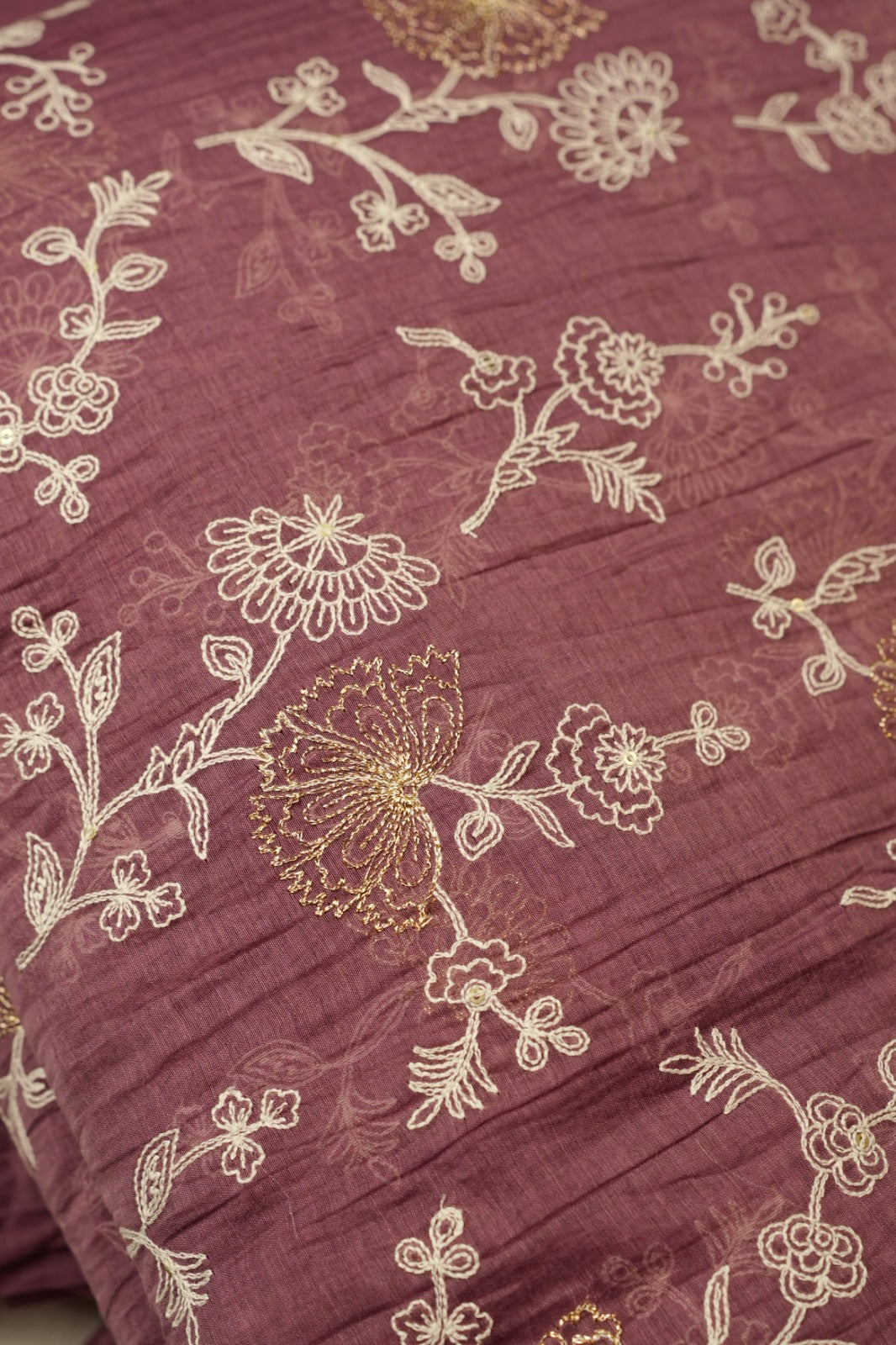 Mul Chanderi Material TRF4682 Thread Work