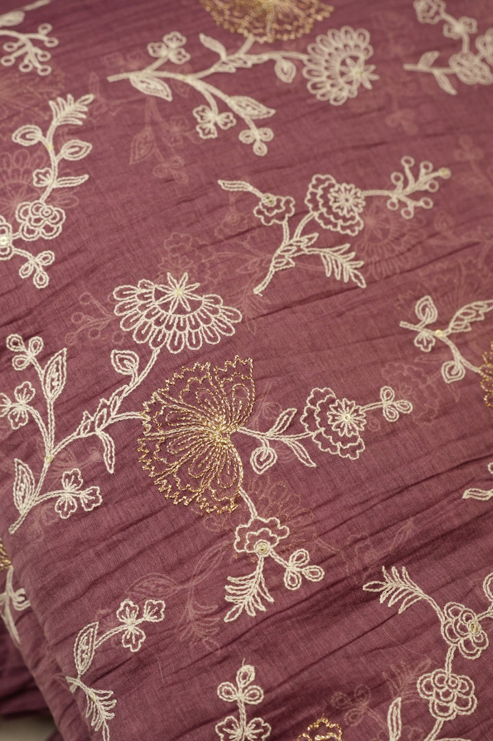 Mul Chanderi Material TRF4682 Thread Work