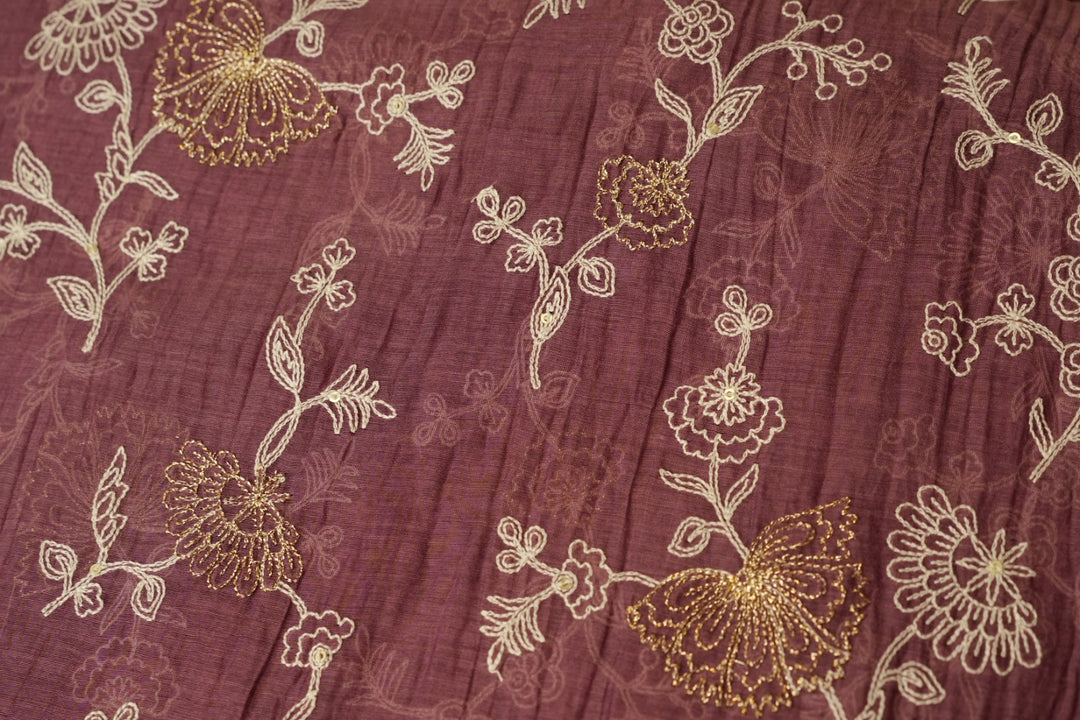 Mul Chanderi Material TRF4682 Thread Work