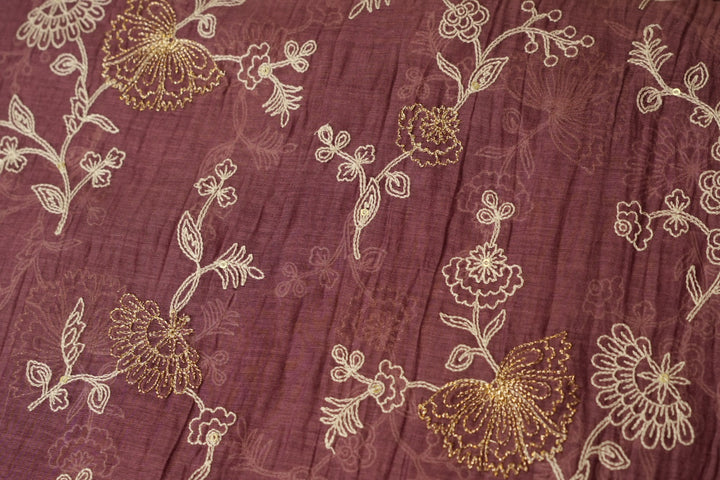 Mul Chanderi Material TRF4682 Thread Work