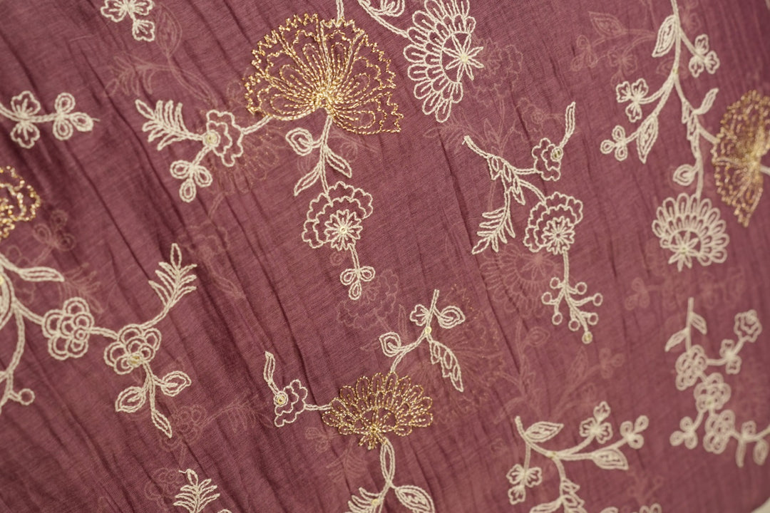 Mul Chanderi Material TRF4682 Thread Work