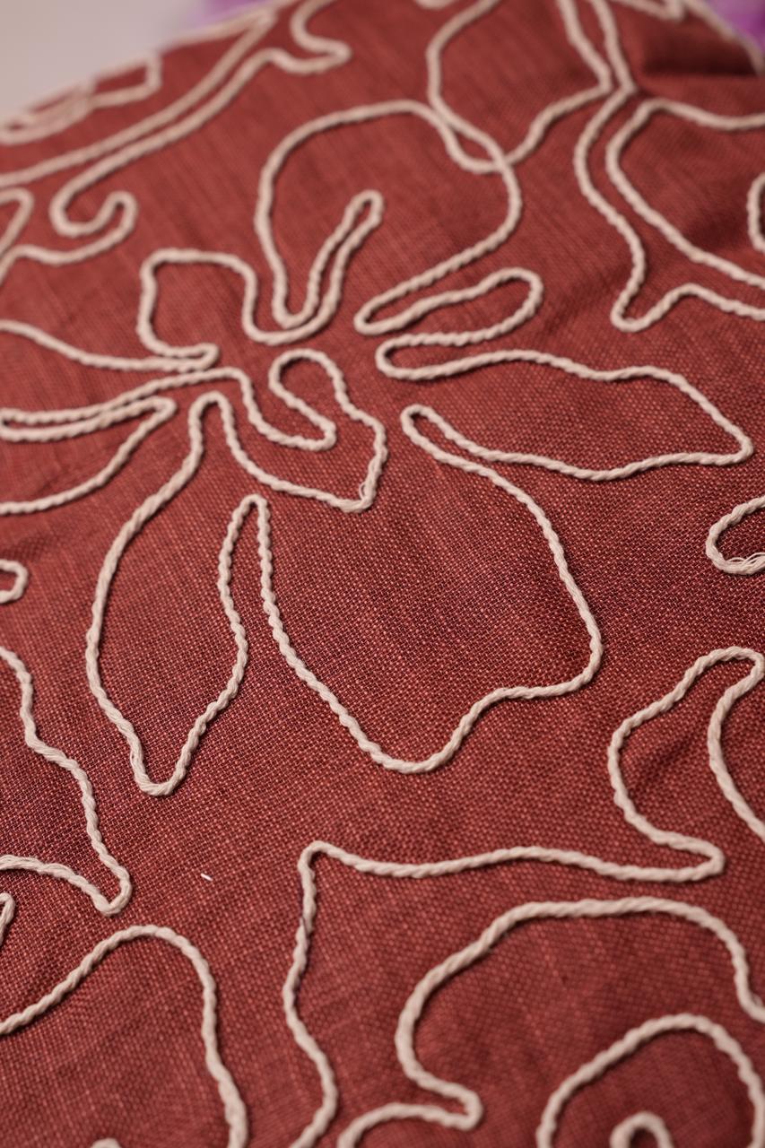 Art Linen Material TRF4695 Burnt Orange