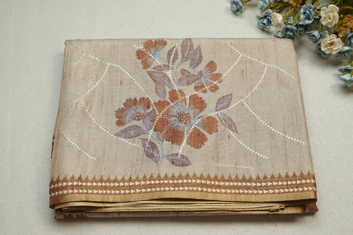 Semi Tussar Saree TSA4708