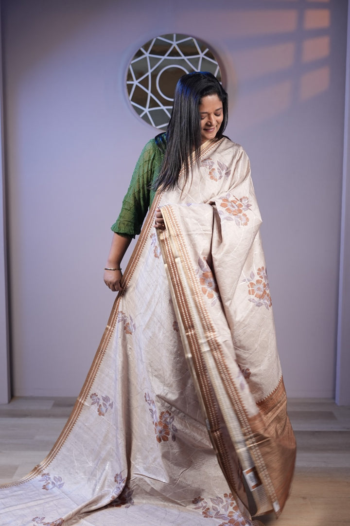 Semi Tussar Saree TSA4708