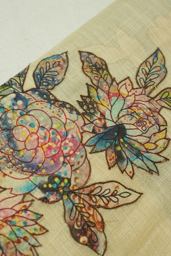 Linen Tissue Saree TSA060