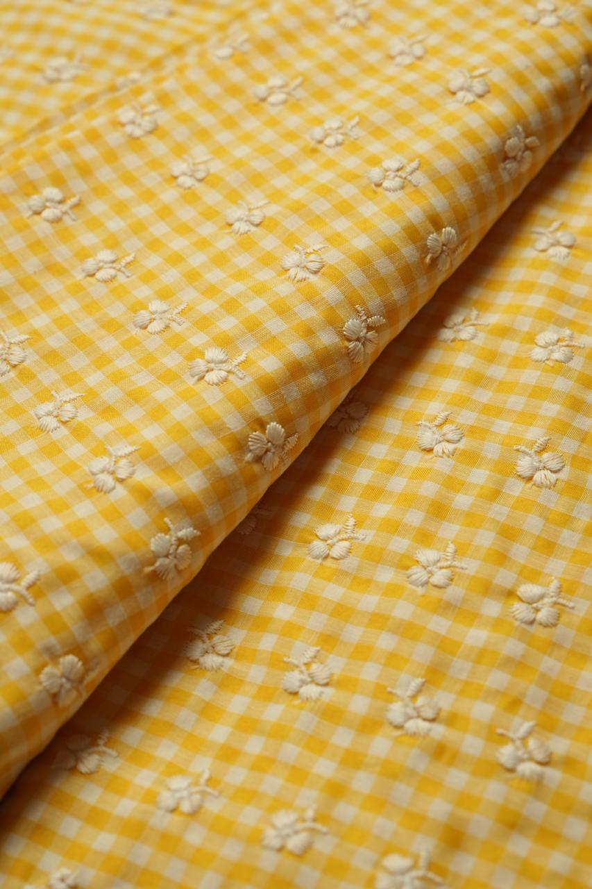 Cotton Check Material TRF4721