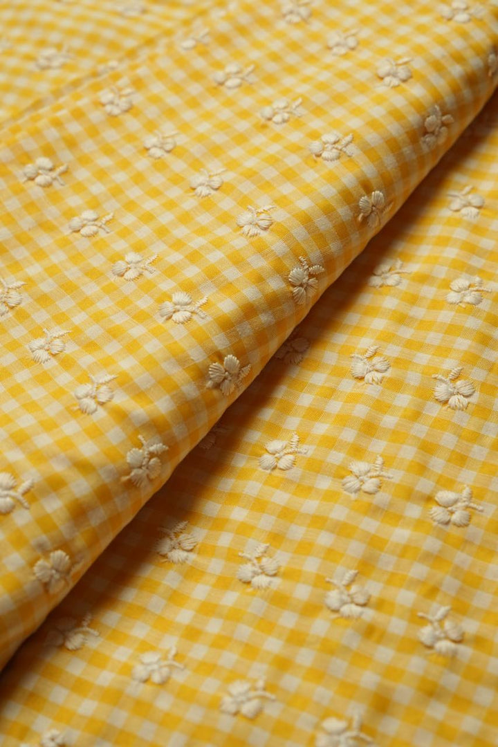 Cotton Check Material TRF4721