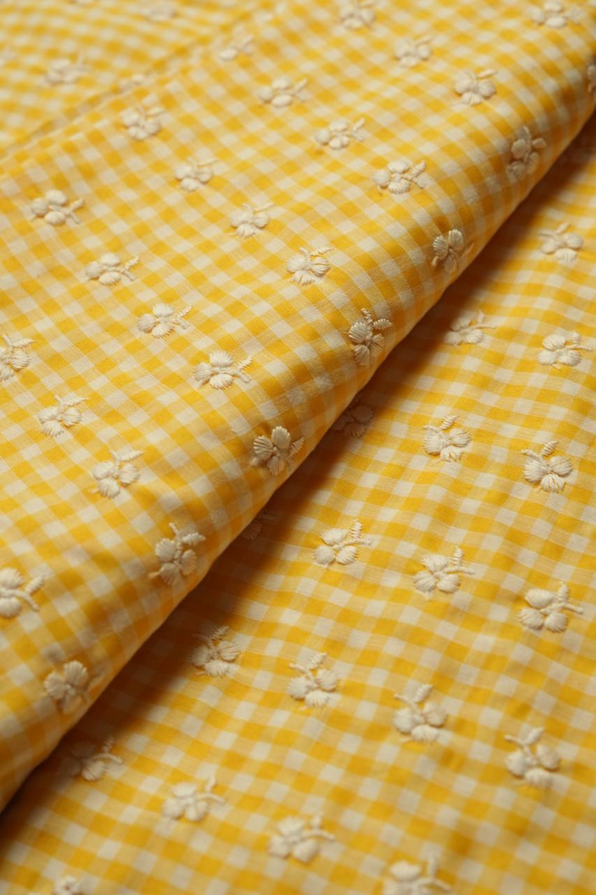 Cotton Check Material TRF4721
