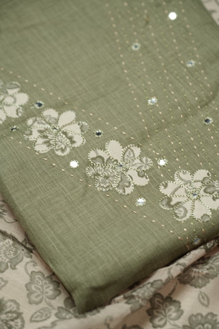 Art Linen Salwar TSS4767 Olive Green