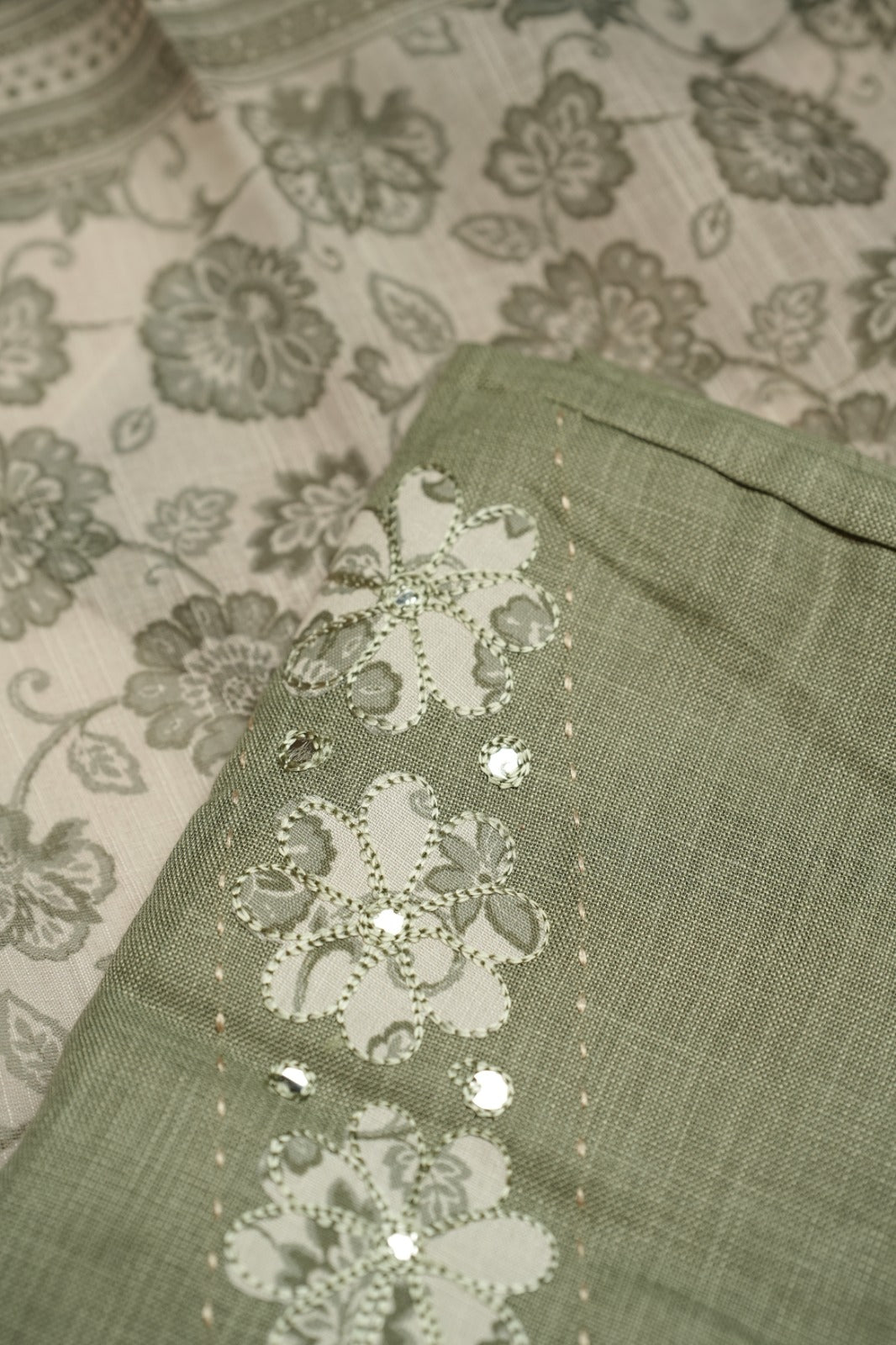 Art Linen Salwar TSS4767 Olive Green