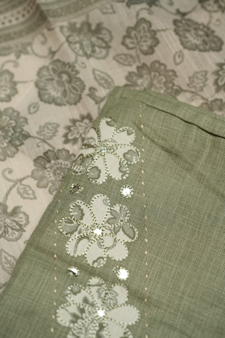 Art Linen Salwar TSS4767 Olive Green