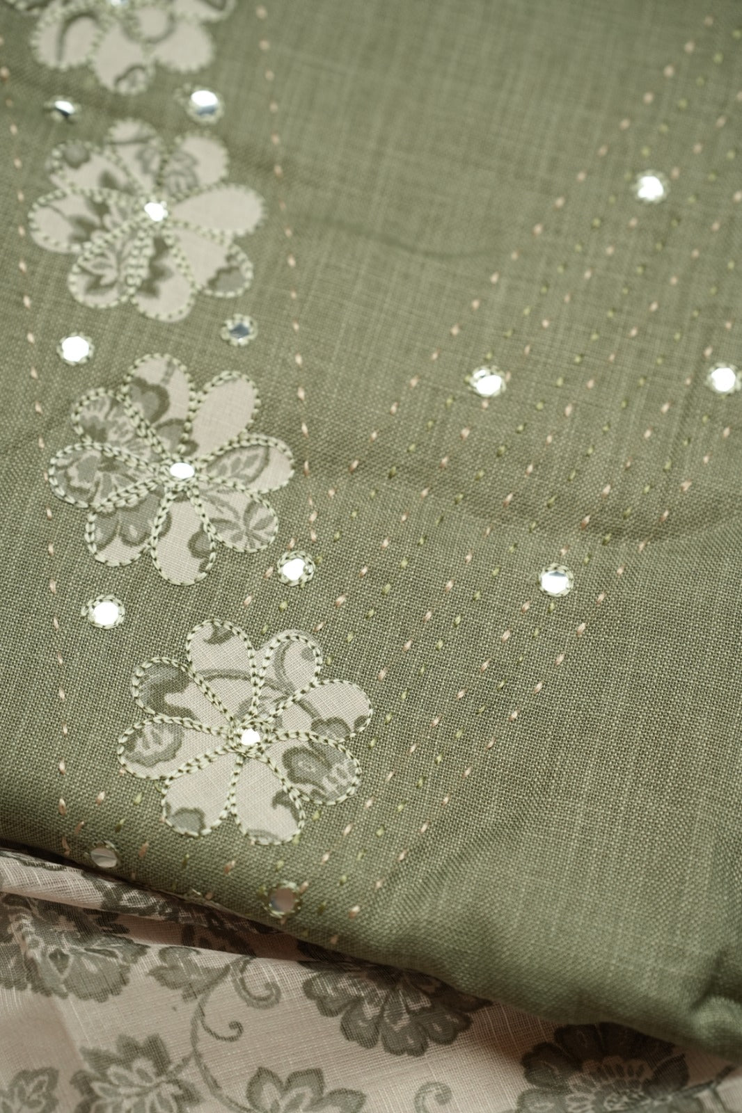 Art Linen Salwar TSS4767 Olive Green