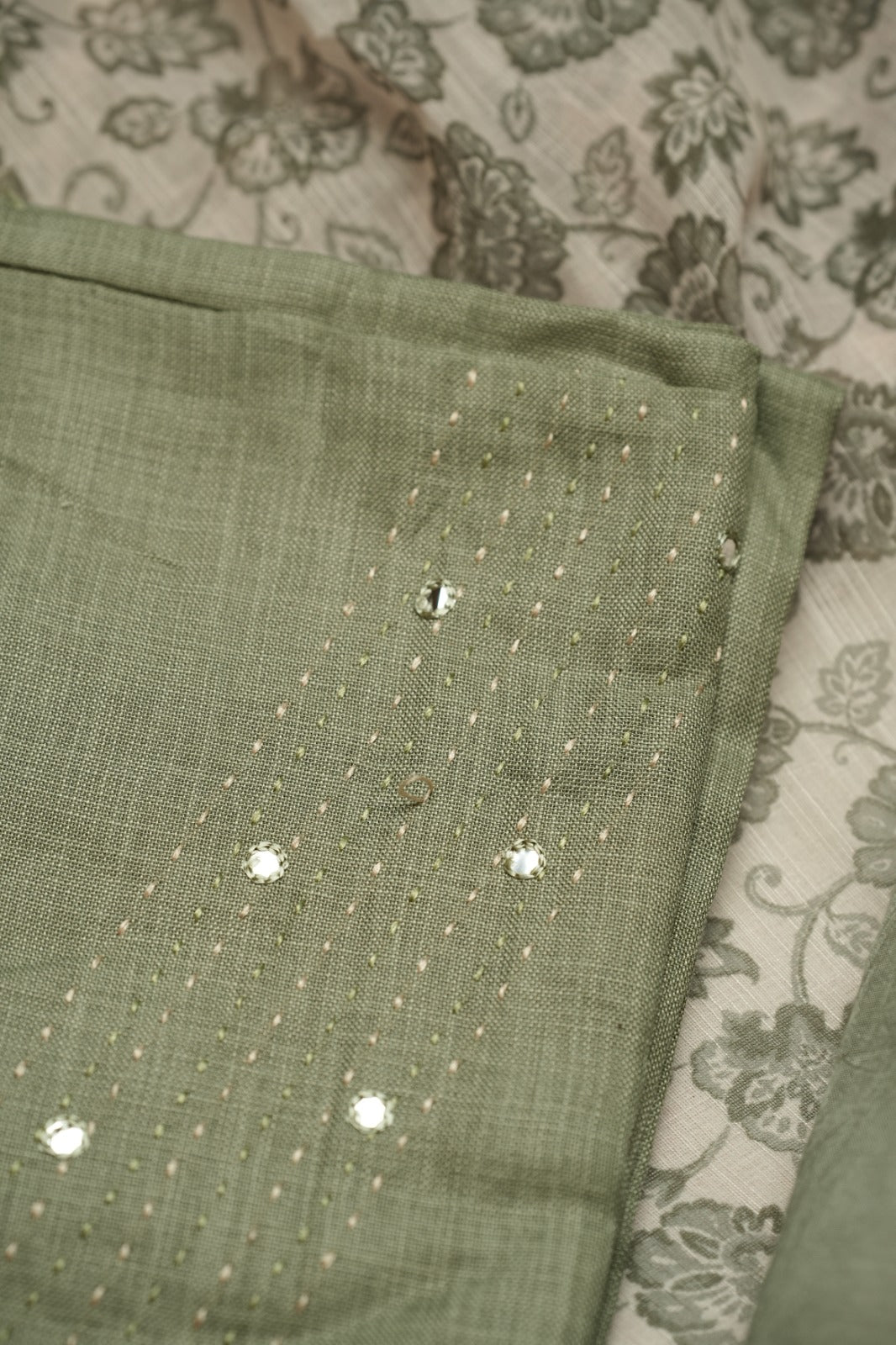 Art Linen Salwar TSS4767 Olive Green