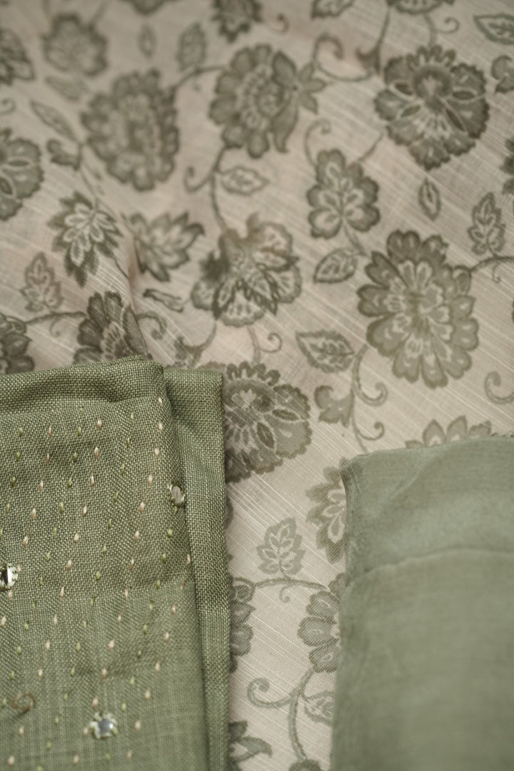 Art Linen Salwar TSS4767 Olive Green