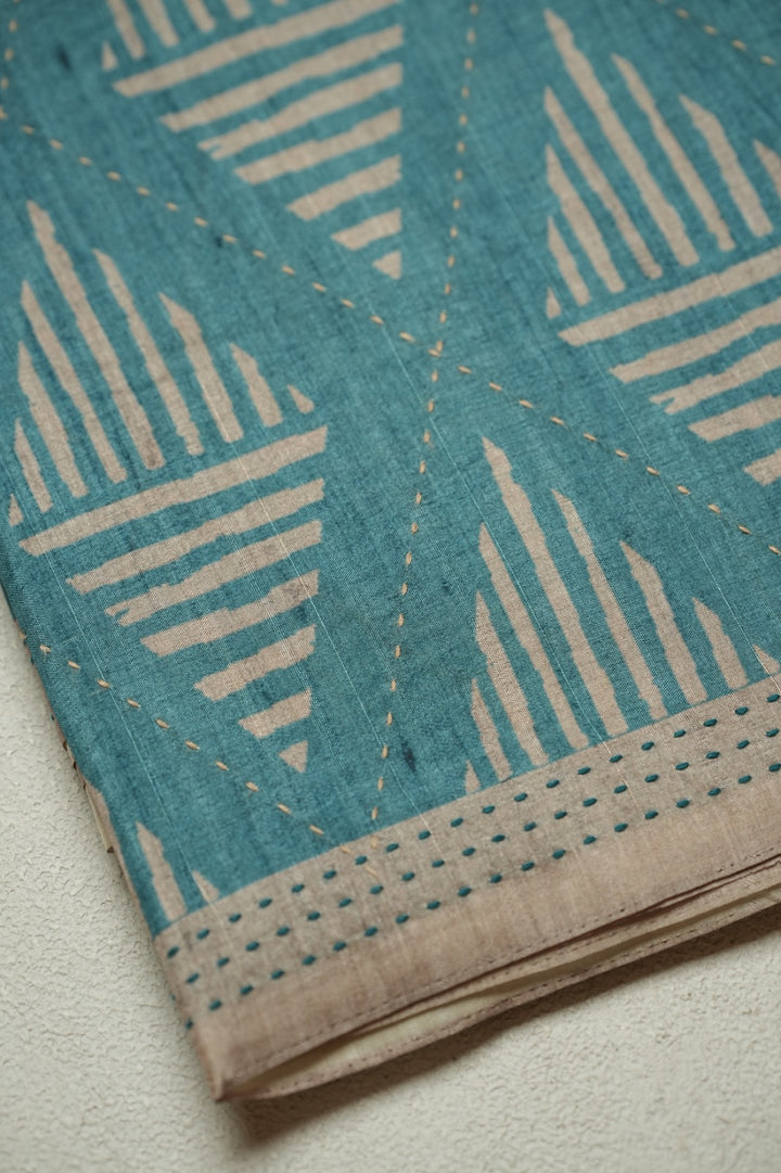 Semi Tussar Saree TSA4768 Sea Blue