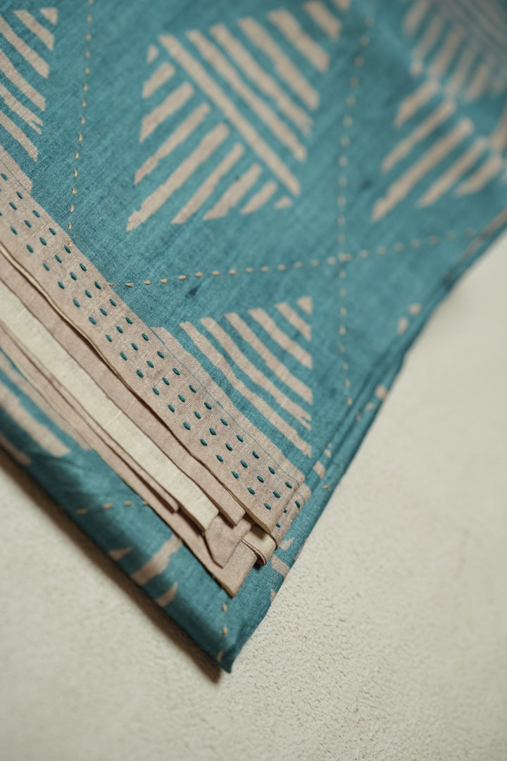 Semi Tussar Saree TSA4768 Sea Blue