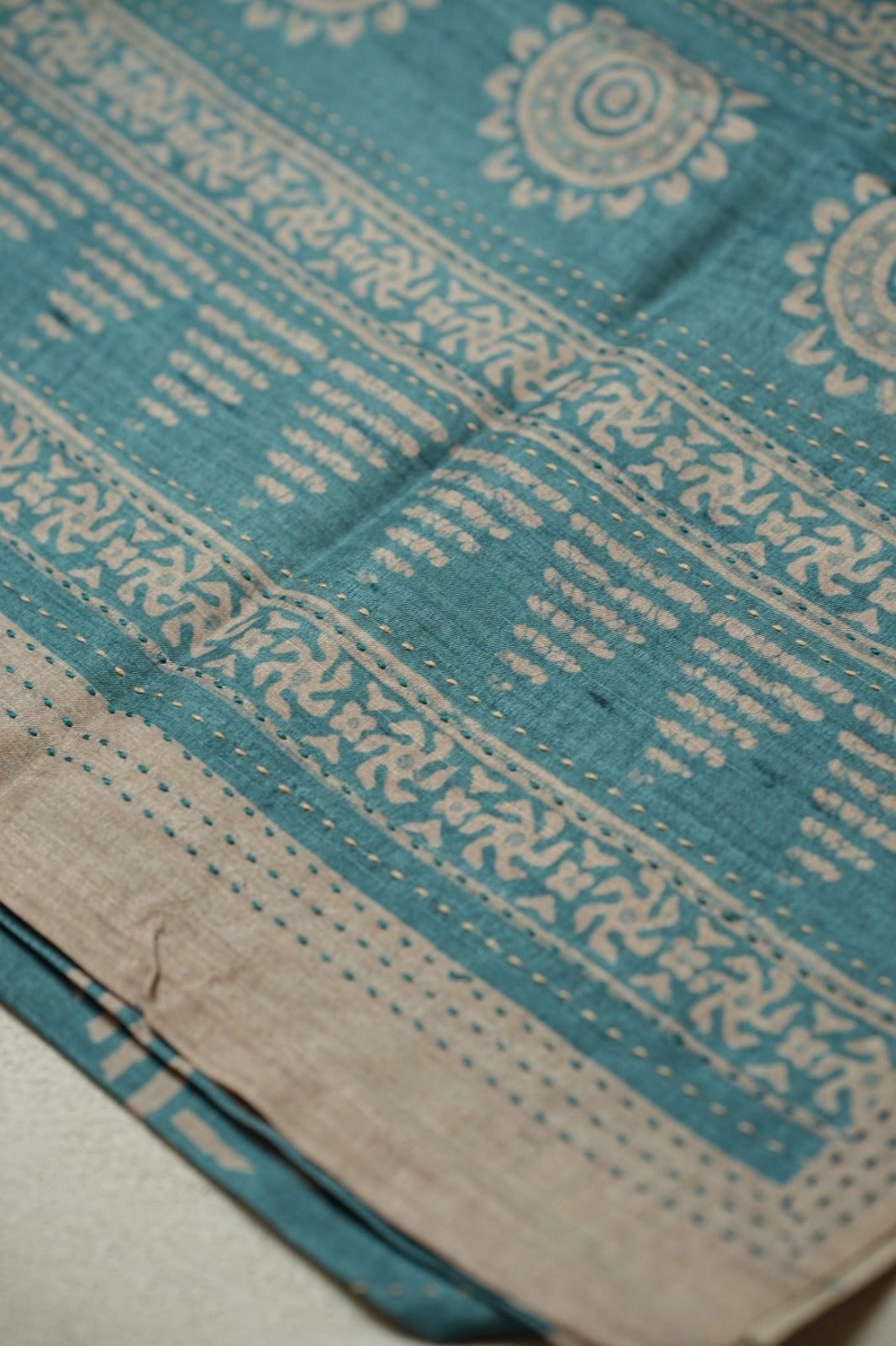 Semi Tussar Saree TSA4768 Sea Blue