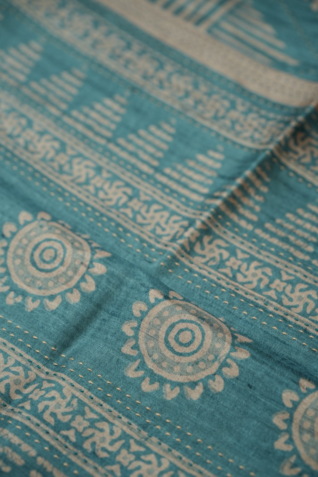 Semi Tussar Saree TSA4768 Sea Blue