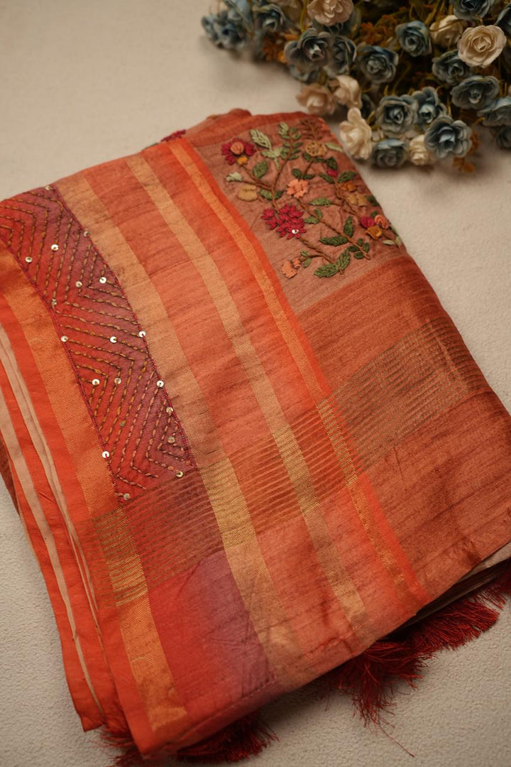 Semi Tussar Saree TSA4808