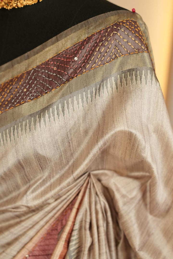 Semi Tussar Saree TSA4808