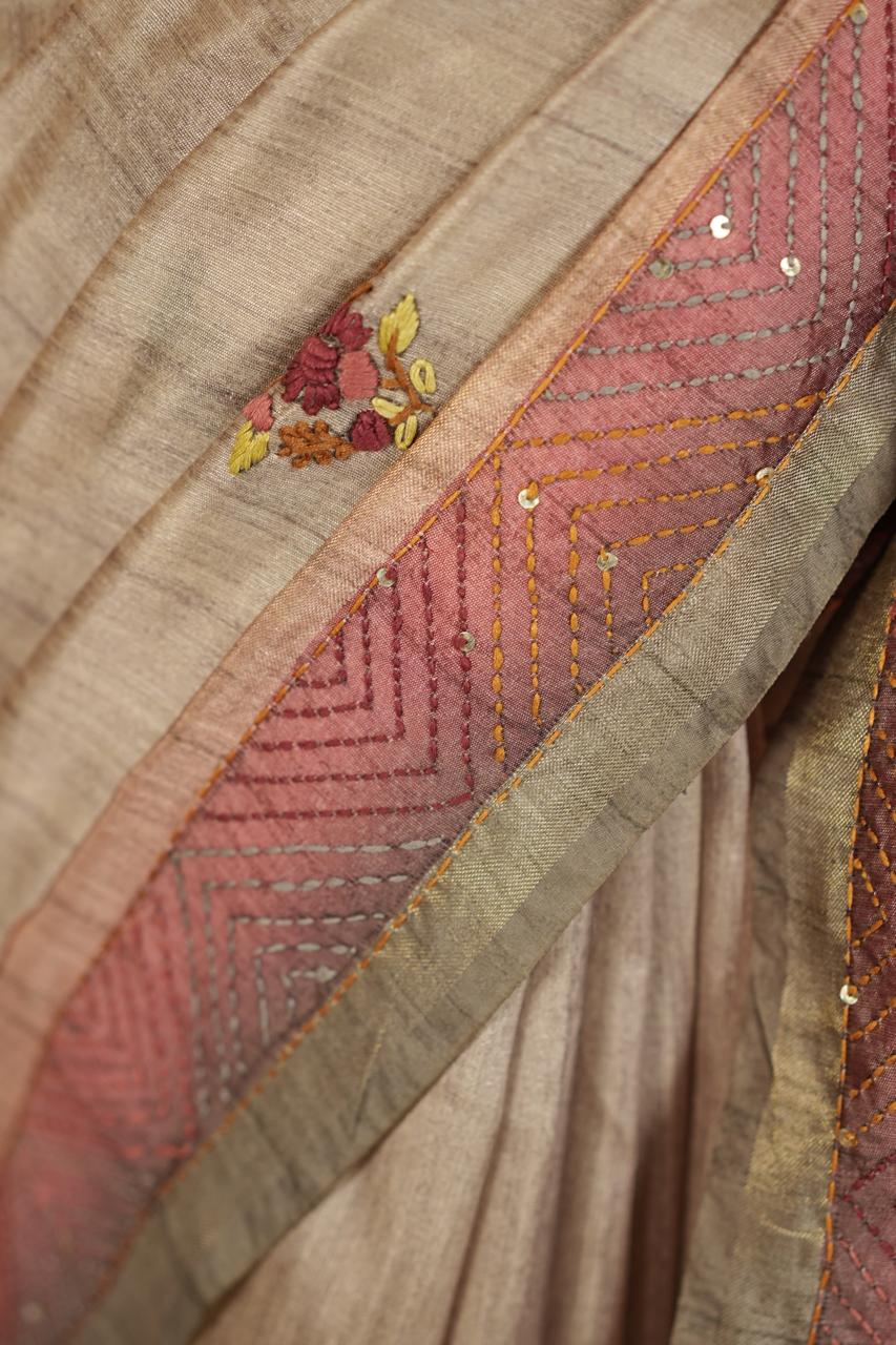 Semi Tussar Saree TSA4808